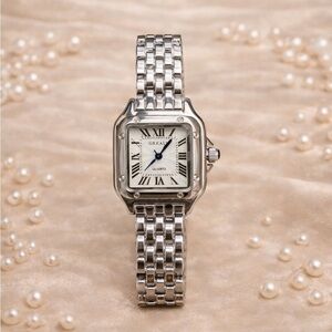 Panthere Classic Rectangle Stainless Steel Silver Watch